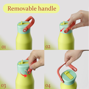 Custom Logo 900ml Stainless Steel Insulated Sport Water <b>Bottle</b> With Detachable Handle - Product Image 5