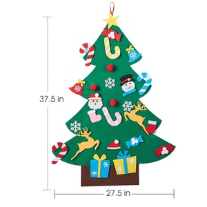 Árbol <span class=keywords><strong>de</strong></span> fieltro <span class=keywords><strong>de</strong></span> <span class=keywords><strong>Navidad</strong></span> para colgar en la <span class=keywords><strong>pared</strong></span>, 26 adornos desmontables - Product Image 2