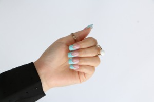 Uñas Postizas de Lujo, Color Rosa Brillante, Alta Calidad, ABS, Personalizadas, con Pegamento, Diseño Cuadrado para Dedos - Product Image 3