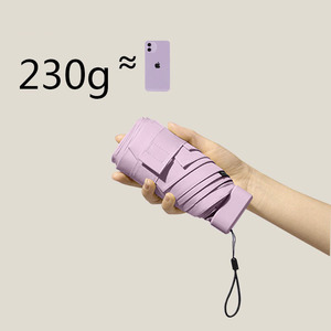 <span class=keywords><strong>Mini</strong></span> <span class=keywords><strong>parapluie</strong></span> de poche pliable, protection UV UPF50+, 6 baleines, léger, coupe-vent, logo personnalisé, marque privée, prêt pour FBA - Product Image 5