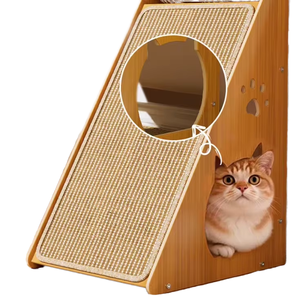 Arranhador Clássico Moderno para Gatos em Sisal Ecológico, Durável, de Madeira, para Todas as Estações, Sem Desgaste, em Cartão - Product Image 3