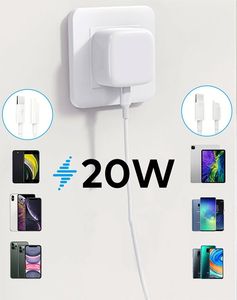 อะแดปเตอร์ชาร์จ 2 in 1 หัวปลั๊ก EU US UK AU พร้อมสายชาร์จ PD 20W USB C ชาร์จเร็ว QC3.0 สำหรับโทรศัพท์มือถือรุ่น 16/15/14/13 - Product Image 3