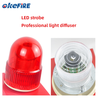 Sistema de alarma de bocina de sirena de seguridad con Sensor de movimiento Okefire, luz de sonido de 120dB, advertencia estroboscópica para conducir al aire libre, clasificación IP65