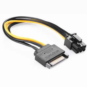 Pour câble d'alimentation SATA avec 15 broches 6 broches PCI EXPRESS PCI-E pour adaptateur de convertisseur graphique Sata ligne d'alimentation de carte vidéo en - Product Image 3