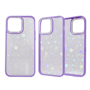 Sang Trọng Đèn Flash Kim Cương Khung Bling Long Lanh Trong Suốt Rõ Ràng <span class=keywords><strong>TPU</strong></span> PC Trường Hợp Điện Thoại Chống Sốc Bao Gồm Cho <span class=keywords><strong>Iphone</strong></span> 17 16 15 14 Pro Max - Product Image 1