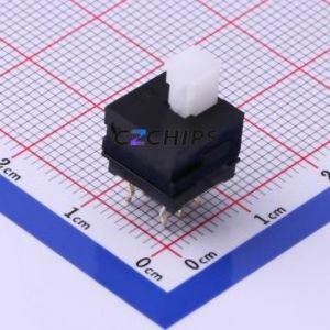 SPPH140100 Push Button Switch Through hole Component (THT) Switch Double Pole Double Throw No Lock Square Plunger Through Hole - Product Image 1