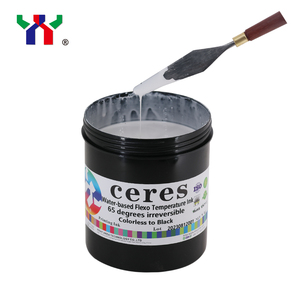65 ° Tinta Termocrómica Irreversible C, Incolora a Negra, a Base de Agua, para Impresión de Seguridad Flexográfica - Product Image 6
