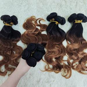 Promoción: $5.45 Paquetes de Extensiones de Cabello Humano 100% Remy 9A de 16 Pulgadas con Ondas Suaves, Color Negro y 1BT30, Envío Rápido, Venta al por Mayor - Product Image 1