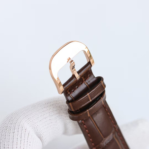 Reloj de Lujo Edición Personalizada 2026, Automático, con Fase Lunar, Fecha, Cristal de Zafiro, Caja Ultrafina de Oro Rosa de 40 mm, Correa de Cuero Marrón - Product Image 5