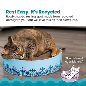 Großhandel langlebige runde Wellpappe Katzen bäume & Scratcher <span class=keywords><strong>Cat</strong></span> Lounge Bett & Kratz schale - Product Image 5