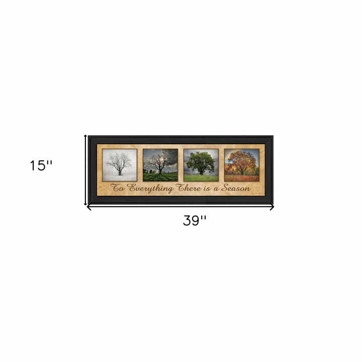 HMS Big Trees Wall Art Black Framed Print "There Is a Season" Collection
