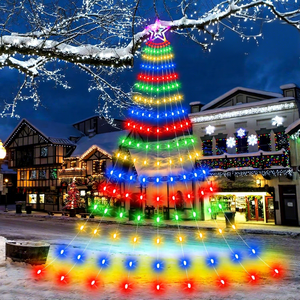 Luz de Árbol en <span class=keywords><strong>Cascada</strong></span> de 350 LED con 8 Modos, Temporizador, Control Remoto, Enchufe, Luz Navideña para Decoración de Interiores, Hogar y Fiestas - Product Image 6