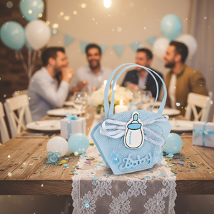 Piccola Borsa in Metallo a Forma di Biberon Azzurro Chiaro per Matrimoni, Compleanni, Capodanno Cinese, Ramadan, Regalo per il Ritorno a Scuola - Product Image 3