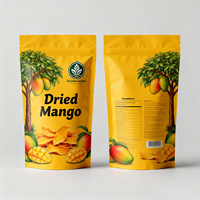 Sachet Doypack en plastique personnalisé avec logo pour snacks, fruits, aliments secs et mangues séchées, vente en gros