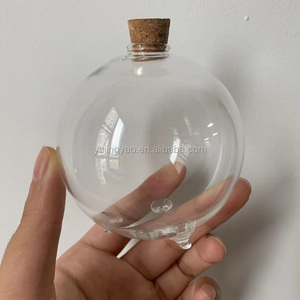 Esfera <span class=keywords><strong>de</strong></span> Vidrio <span class=keywords><strong>de</strong></span> Borosilicato Hecha a Mano, Globo <span class=keywords><strong>de</strong></span> Vidrio Redondo <span class=keywords><strong>con</strong></span> <span class=keywords><strong>Tapa</strong></span> <span class=keywords><strong>de</strong></span> Corcho - Product Image 2