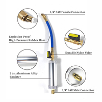 Kit d'injecteur d'huile AC durable R134A R12 R22, outil d'injection d'huile pour climatisation automobile, tube de remplissage de liquide de refroidissement