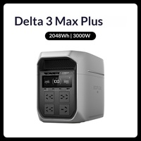 Accessoire de camping et de randonnée, éclairage extérieur, alimentation DELTA 3 Max Plus 2048Wh 3000W, source d'alimentation portable pour la conduite autonome