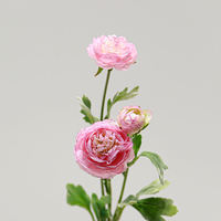 Roses artificielles à trois têtes effet toucher réel, aspect givré, pour cérémonies de mariage, Noël, Pâques, rentrée scolaire, décoration moderne