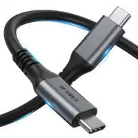 Kabel USB4 Kabel USB Tipe C Gen3 Thunderbolt 3 USB4 Coaxial 5A 100W PD Kabel Pengisian Cepat Mendukung 8K 60Hz untuk Macbook