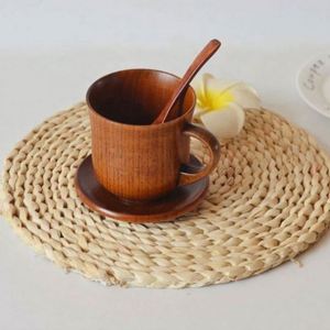 Taza de Té o Sopa de Madera Hecha a Mano Ecológica con Plato y Cuchara para Servir Sopas, Café, Té Verde y Té Negro - Product Image 6