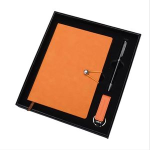 Nuovo Design in pelle Notebook e portachiavi penne in metallo Set regalo Logo personalizzato regalo per <span class=keywords><strong>uomo</strong></span> d'affari - Product Image 1