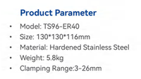Accessoires pour machines-outils CNC, base de mandrin ER haute précision 4-5 axes TS96-ER40