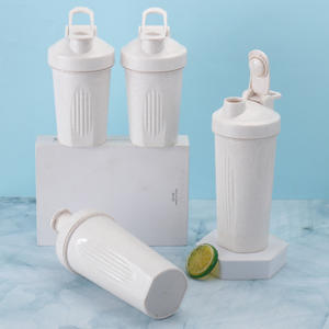 उच्च गुणवत्ता वाले थोक गेहूं के पुआल पानी की बोतल स्पोर्ट्स शेकर जिम प्रोटीन शेकर बोतल मुद्रित लोगो को स्वीकार करते हैं - Product Image 2