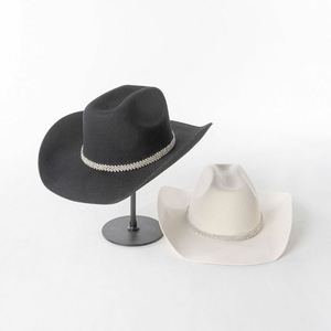 Wholesale Bling Bands Women 100% Wool Cowboy Hats Wholesale Classic <b>Sombrero</b> Hats for Men Western Vintage Dallas Cowboy Hat - Product Image 1