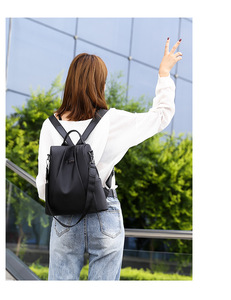 Women's <b>Backpack</b> <b>School</b> Bag Back Pack Oxford Cloth Adjustable Large Capacity Zipper Daily <b>Black</b> Gray Red - Product Image 3