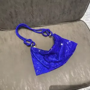 Borsa di lusso piccola borsa da sera scintillante strass Club borsellino borsetta borsetta di cristallo per donna