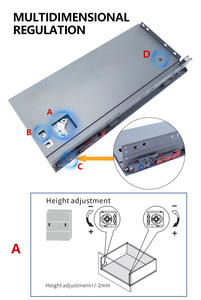 Offre Spéciale moderne fermeture en douceur tiroir glissière Rail 45mm largeur pour cuisine salle <span class=keywords><strong>à</strong></span> manger en plein air chambre meubles salle de sport hôtel armoire accessoire - Product Image 6