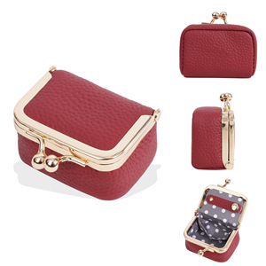 Nouvelle pochette à monnaie pour femme en cuir véritable avec fermeture éclair, faite à la main - Product Image 3