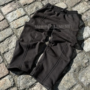 Custom Logo Heavy Weight 100%Cotton Streetwear <b>Jogger</b> <b>Loose</b> Drawstring Elastic Waist Outfit Sweatpants for <b>Mens</b> - Product Image 3
