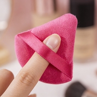 Éponge de maquillage pour le visage en velours multicolores, best-seller, mini, lavable, légère, pour le maquillage