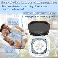 Machine à laver portable tout-en-un de grande capacité avec stérilisation à la lumière bleue, grande capacité de 6 à 15L, avec séchoir rotatif