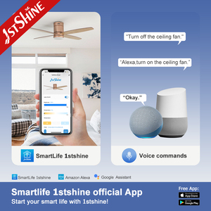 1stshine ventilateur de plafond led simple 52 pouces ventilador de techo 3 couleurs éclairage LED ventilateur de plafond intelligent - Product Image 6
