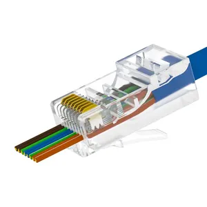 이더넷 USB 네트워크 어댑터를 통과 8p8c RJ11 rj 45 커넥터 ez 플러그 cat6 rj45 커넥터 플러그