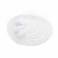 Chapeau en toile de jute de style euro-américain, couleur unie, luxe léger, pour occasions formelles, courses hippiques, église, coiffe de mariée