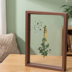 Wood Photo Frame Rectangular Vertical Minimalist Durable <b>Wall</b> Mount Dried <b>Flower</b> Display - Product Image 4
