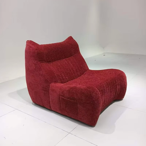 Sillón Sofá Minimalista Moderno, Diseño de Oruga de Chenilla, para Sala de Estar, Dormitorio, Balcón, Asiento Reclinable - Product Image 1