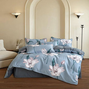 Bán buôn nhà sử dụng tùy chỉnh màu kỹ thuật số in Polyester thoải mái tấm ga trải giường bộ đồ giường đặt - Product Image 1