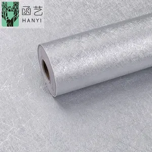 Wholesale Supplier Factory Silk Embossed Thicker Wall PaperClassical Plain Adhesive PVC Wall Paper Adhesive Waterproof Wallpaper
