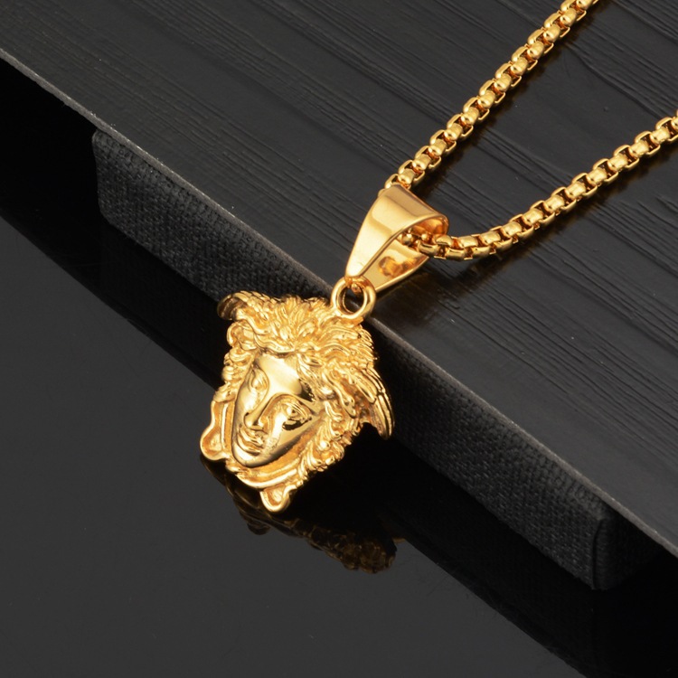 Gold-Plated-Medusa-Pendant-