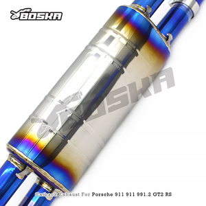 Tubos de Escape Catback Personalizados para Porsche 911 991.2 GT2 RS 3.8T 2018-2019 Boska Racing, Tubo de Escape de Titanio con Silenciador - Product Image 5