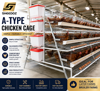 Cage à poulets galvanisée pour l'élevage, équipement avicole pour fermes et élevages de volailles