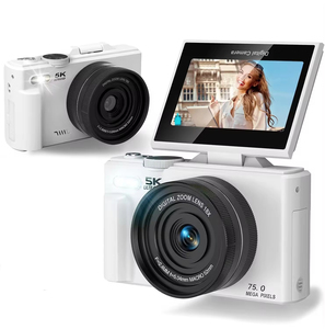 Compact 5K Digital Retro Camera 75MP 3" 180 Flip Screen 18x 32GB for <b>Card</b> Vlog Face DC1808 18X Digital 1)5K Ultra HD V - Product Image 6