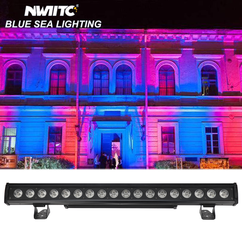 N-4 Waterproof IP65 RGBWA UV 6in1 18x18w Pixel Bar LED Wall Washer DMX512 Control White for Wedding DJ Beam Stage Lighting
