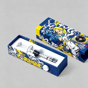 Custom Logo Printed Childproof Rigid Drawer <b>Box</b> <b>Cardboard</b> CR Packaging With EVA Liner For 0.5ml 1ml 2ml Small Cartridge <b>Storage</b> - Product Image 1