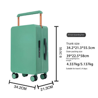 Valise à roulettes universelle à poignée large de 24 pouces, en PC durable, pour tous les voyages