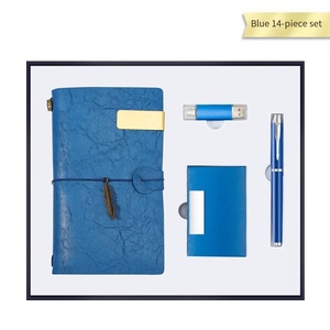 Coffret cadeau d'affaires 4 pièces : stylo, porte-cartes, clé USB, logo personnalisé, luxe léger, cadeaux d'entreprise annuels personnalisés - Product Image 3